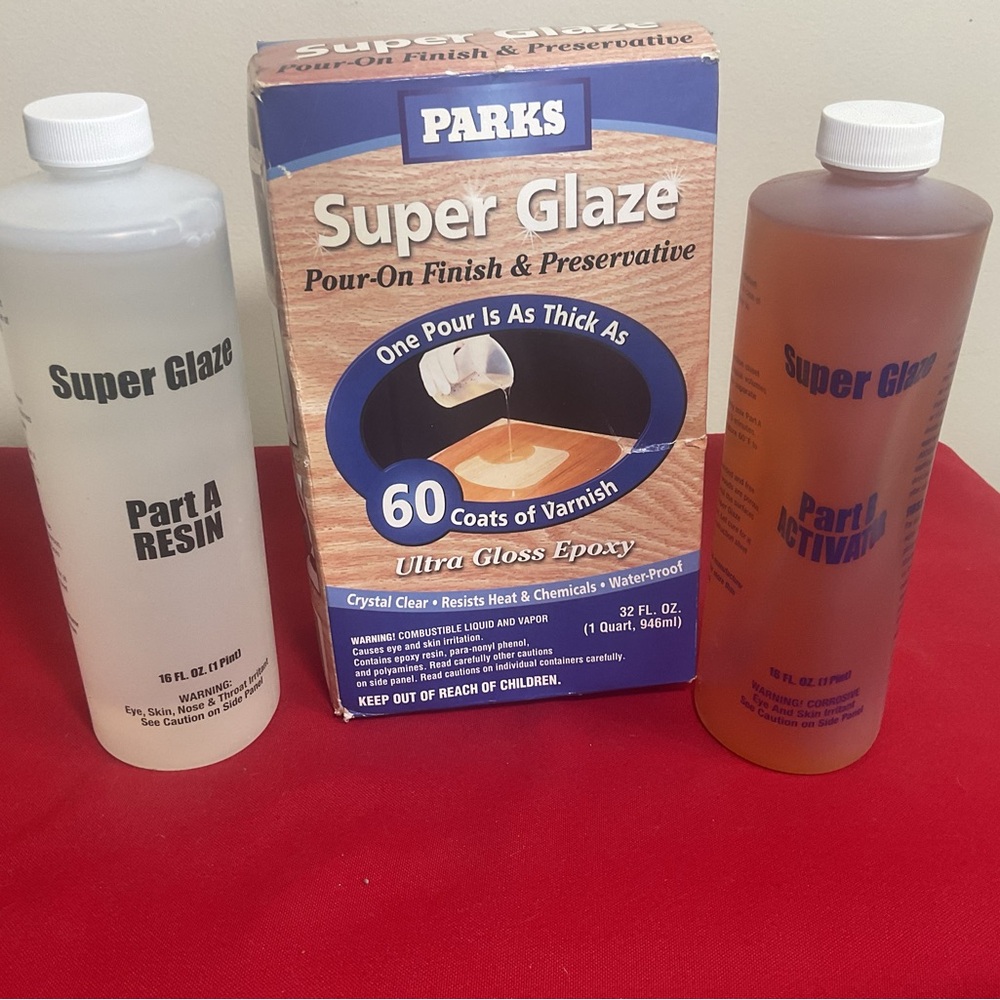 Parks 241352 Super Glaze Pour-On Finish & Preservative Crystal Clear Ultra Gloss